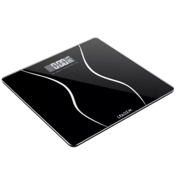 Black Digital Body Weight Bathroom Scale Glass LCD - Picture 4 of 10